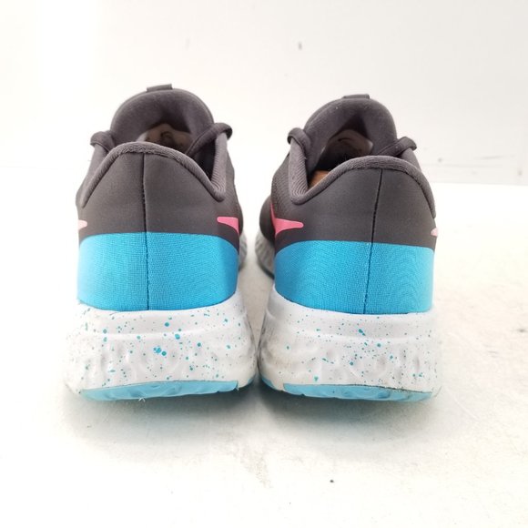 Nike Revolution 5 Shoes Womens 8 Gray Blue Athletic Running Walking Lace Up - Picture 8 of 11